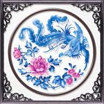 3d立体中式传统花鸟装饰画