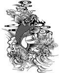 花纹鲤鱼雕刻图片