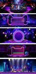 淘宝天猫99聚星节紫色舞台背景