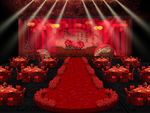新中式红色婚礼仪式区