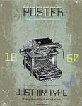 复古怀旧打字机海报