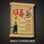 中国风创意招聘精英宣传海报展架