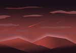 夜晚遠山