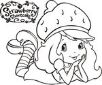 硅藻泥草莓油酥饼卡通小女孩花边