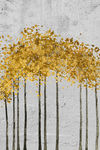 抽象树林发财树金箔装饰画