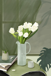 静物花卉 室内环境花瓶 绿植