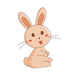 卡通可爱小兔子元素矢量图
