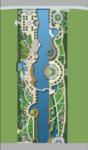 滨水景观设计彩色平面图PSD