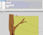 枯树树叶飘落引导线动画5秒作业