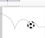 一个足球引导线弹跳的动画2秒