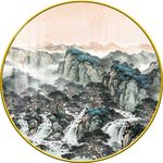 新中式水墨山水意境风景画装饰画