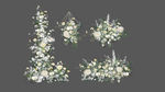 婚礼设计白绿花艺