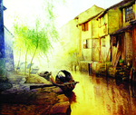 水鄉(xiāng)油畫