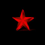 4D红色立体五角星