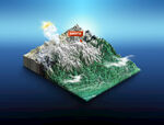 山峰3D地形图展示