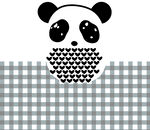 大牌卡通裁片定位熊猫