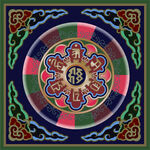藏族图腾纹样背景矢量元素