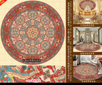 中式复古风地毯地垫图案设计