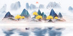 山水装饰画水墨画中国风图片