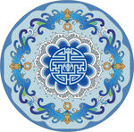 中式花纹传统纹样五福