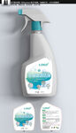 多用途清洁剂瓶贴设计平面图