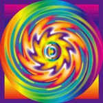 欧普艺术 漩涡形 矢量图