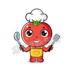 卡通西红柿厨师精灵