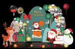 圣诞节商场美陈气球装饰设计图片