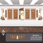 中式中国风古典中医院文化墙展板
