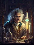 牛顿在实验室