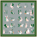 字母兔子方巾