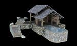 温泉泡池建筑模型
