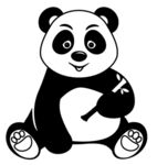 卡通熊猫矢量高清素材