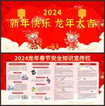 2024龙年春节安全知识宣传栏