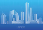 简约科技感点状线性北京城市地标