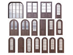 木质拱形玻璃门