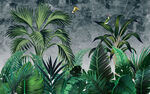 热带雨林西洋画背景墙