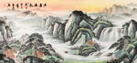 錦繡山河國畫山水