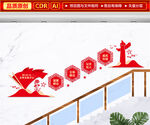 文明實踐中心樓梯文化墻