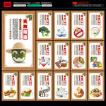 餐廳食堂文化標語掛畫展板