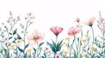 水彩花卉邊框圖