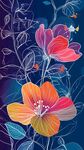 夢幻花卉插畫 色彩絢麗