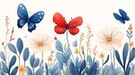 蝶舞花叢間 清新自然風