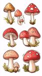 可愛卡通蘑菇插畫集合