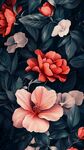 復古花卉圖案插畫