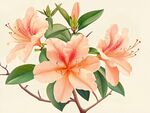 粉色杜鵑花綻放枝頭