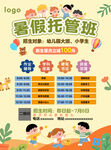 暑假托管班課程安排海報