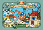 古風烏鎮(zhèn)建筑插畫