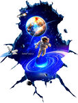 宇航員破次元遨游太空