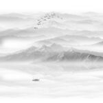 新中式山水水墨山水畫